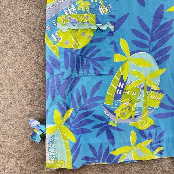 Lilly Pulitzer Negresco Serenade Frog Palm Shift Dress Size 6 White Label Resort - Picture 6 of 12